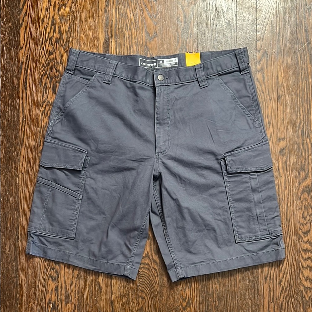 Carhartt Gray Cargo Shorts with Sturdy Fabric and Belt Loops